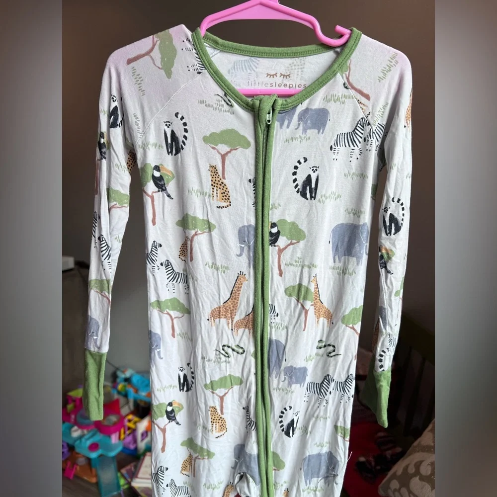 Little Sleepies Safari Friends Zippy Pajamas Size 3T GUC - Picture 1 of 10